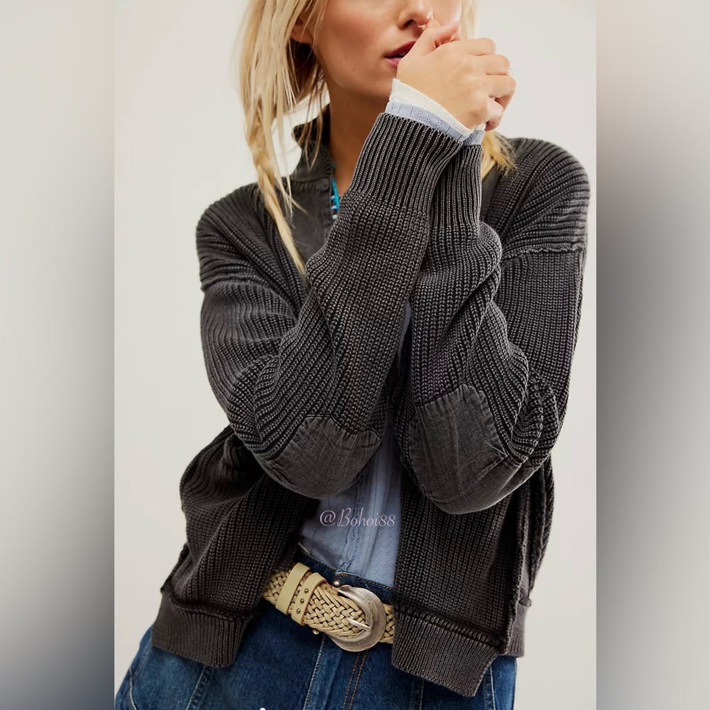 NEW Free People We The Free Worn Thru Surplus Cardi - Picture 5 of 17